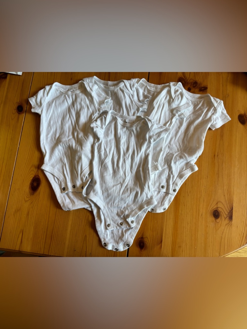 Set of 5 White Carter’s Bodysuits 3M